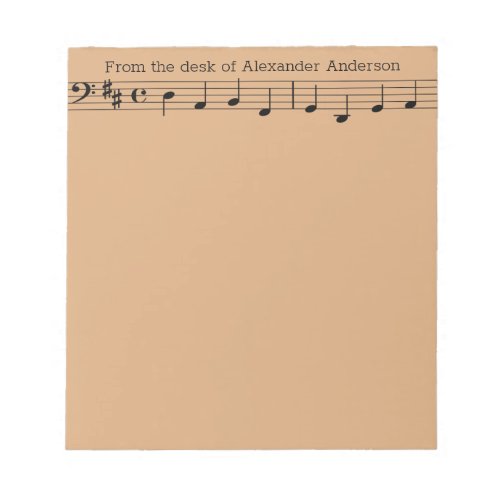 Bar of Music Personalize Notepad
