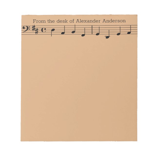 Bar of Music Personalize Notepad (Front)