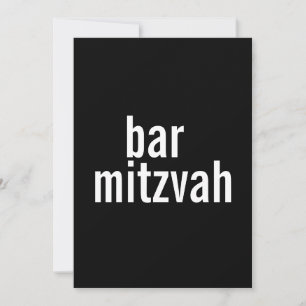 Bar or Bat Mitzvah Announcements {Black}
