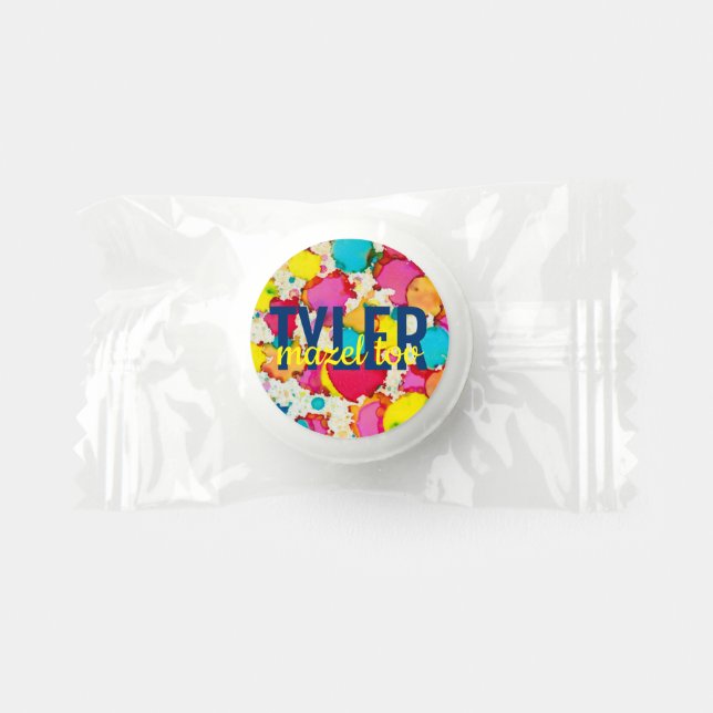 Bar or Bat Mitzvah Confetti Party Mint Life Saver® Life Saver® Mints (Front)