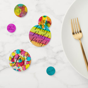 Bar or Bat Mitzvah Confetti Splash of Color