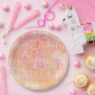 Bar or Bat Mitzvah Paper Plate Simply Subtle