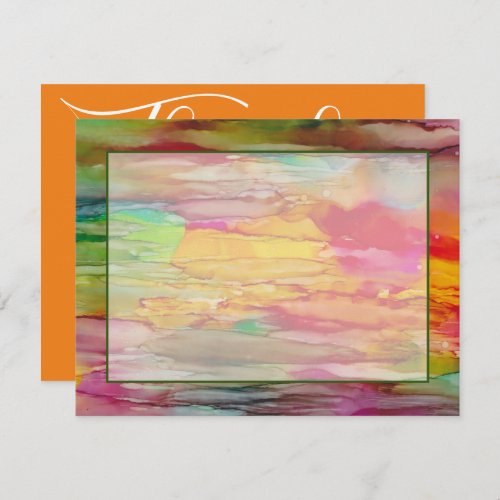 Bar or Bat Mitzvah Thank You Card Colorful Lines