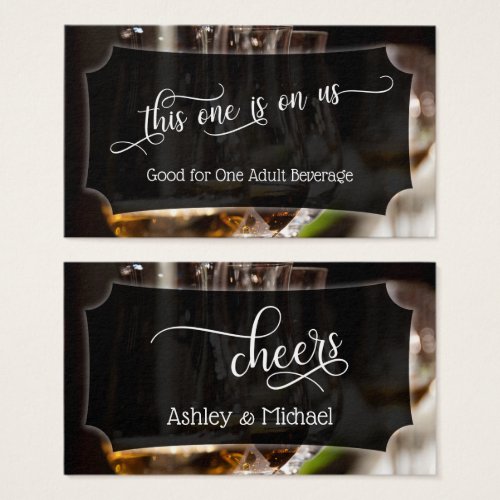 Bar Photo Script Wedding  Event Drink Tickets