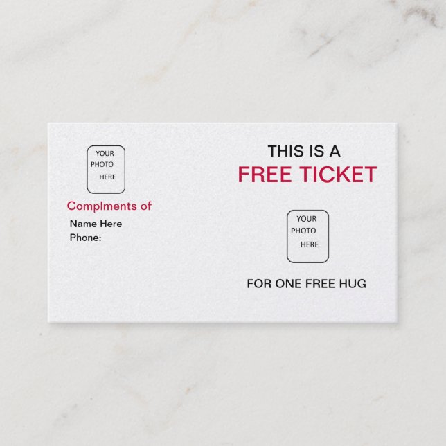 Bar Pickup Line Business Card (Front)