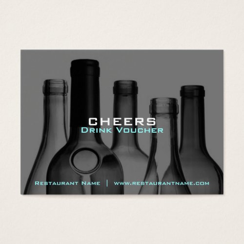 Bar &amp; Restaurant Drink Vouchers and Coupons Business Card Templates