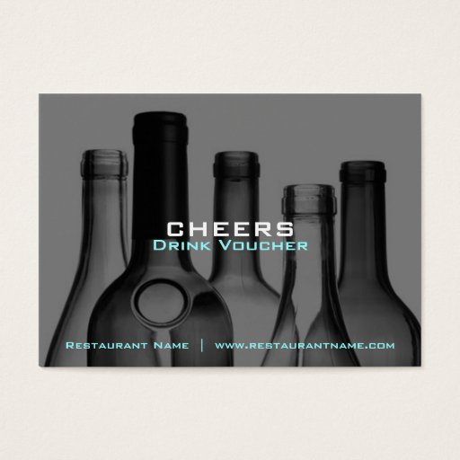 Customizable Bar & Restaurant Drink Vouchers and Coupons Business Card Templates