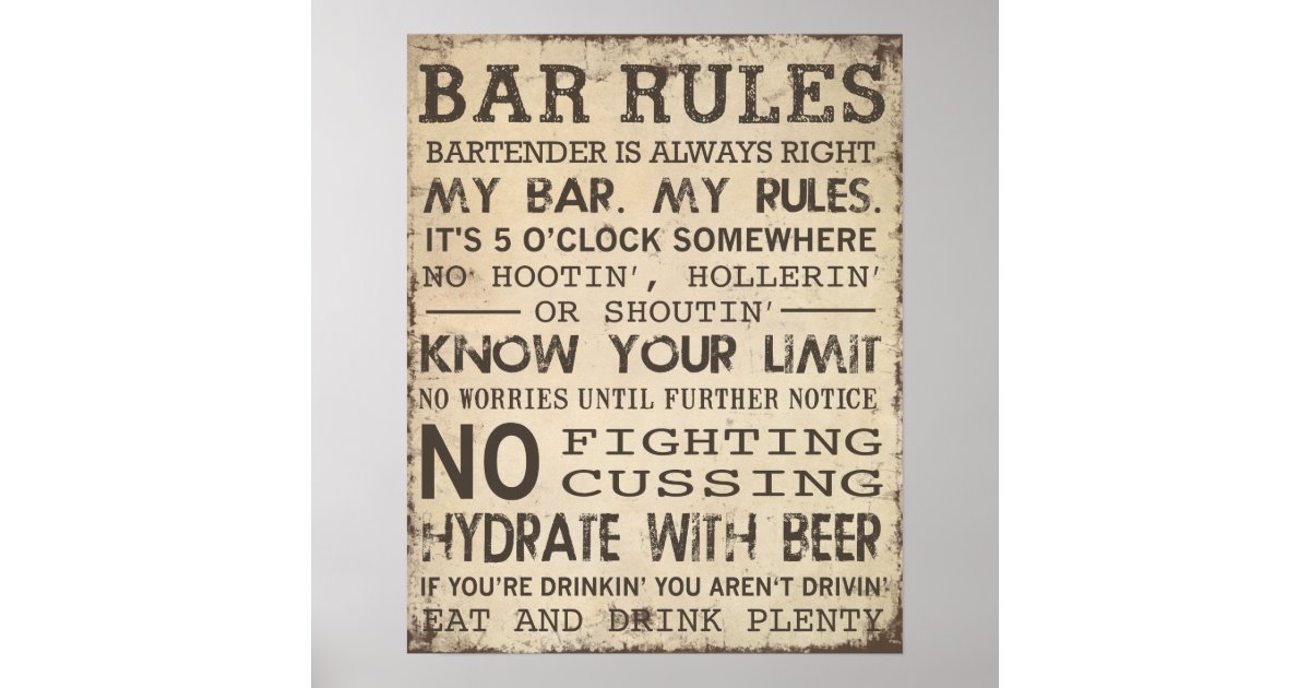 bar-rules-poster-zazzle