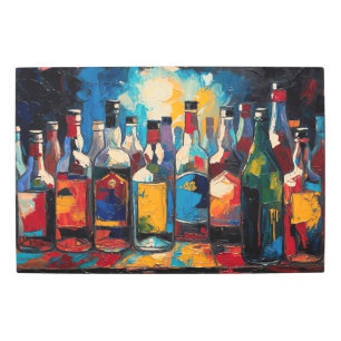 "Bar Shelf Bottle Collection" (Style 10) Metal Print