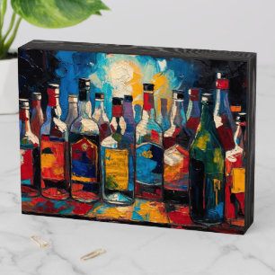 "Bar Shelf Bottle Collection" (Style 10) Wooden Box Sign