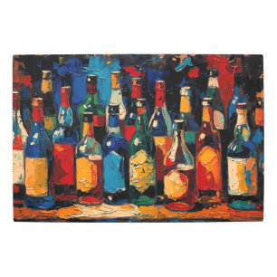 "Bar Shelf Bottle Collection" (Style 6) Metal Print