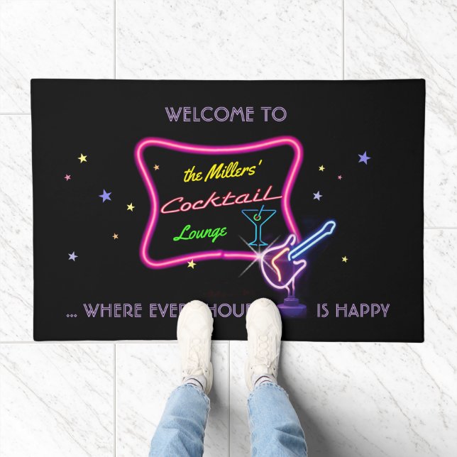 Bar Sign w/your Name(s) Door Mat (Indoor)