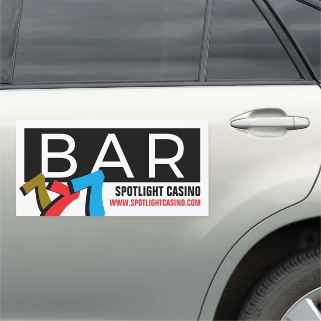 Bar Slot Machine, Casino, Gaming Industry Car Magnet (In Situ)