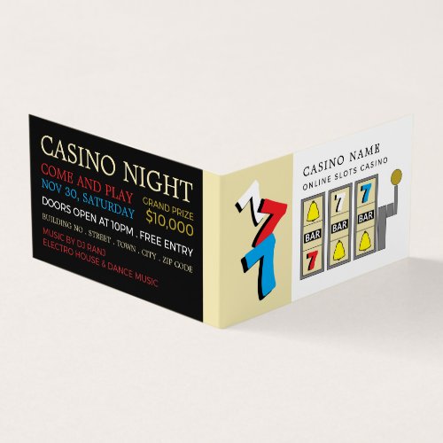 Bar Slot Machine Casino Manager Detailed Business Card