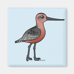 Bar-tailed Godwit Square Magnet