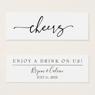 Bar Ticket Wedding Reception Drink Card