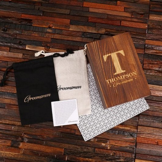 Bar Tray and Flask Set with Rocking Whiskey Glass (Front)