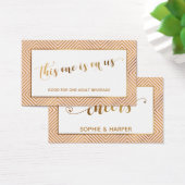 Bar Vouchers, Gold Hearts Script, Diamonds, Blush (Desk)