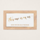Bar Vouchers, Gold Hearts Script, Diamonds, Blush (Front)