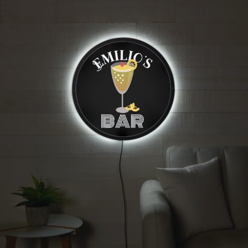 Bar Wine Logo Cocktail Mimosas Business  LED Sign