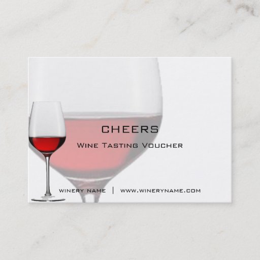 Customizable Bar, Winery &amp; Restuarant Drink Vouchers &amp; Coupons Business Cards