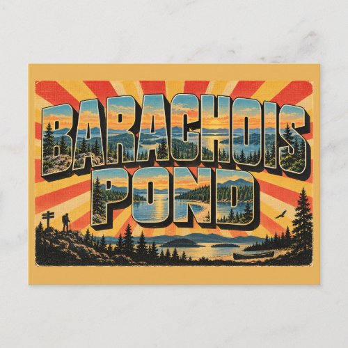 Barachois Pond NL Mountain Lake Forest Art Postcard