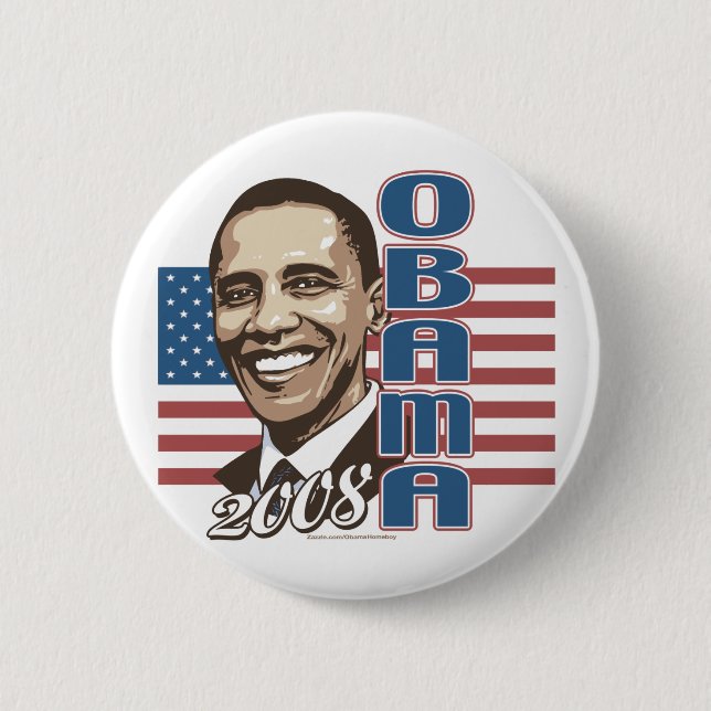Barack 2008 Flag Button  (Front)
