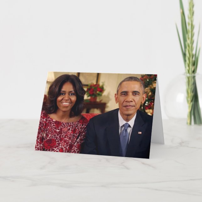 Barack and Michelle 2014 Christmas - Greeting Card (Front)