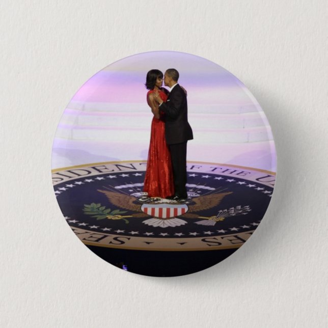 Barack and Michelle Obama Button (Front)