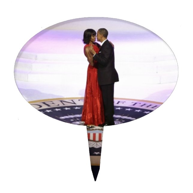 Barack and Michelle Obama Cake Topper (Front)