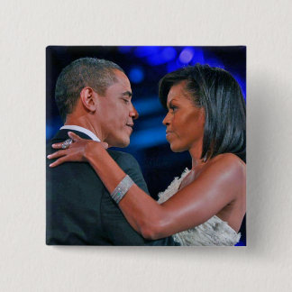 Barack and Michelle Obama dancing at Inaugural Bal Pinback Button