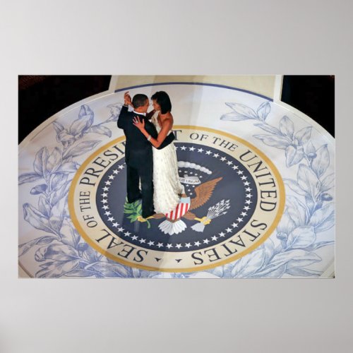 Barack and Michelle Obama dancing Inaugural Ball Poster