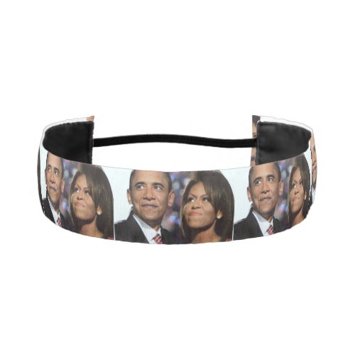 BARACK AND MICHELLE OBAMA head band