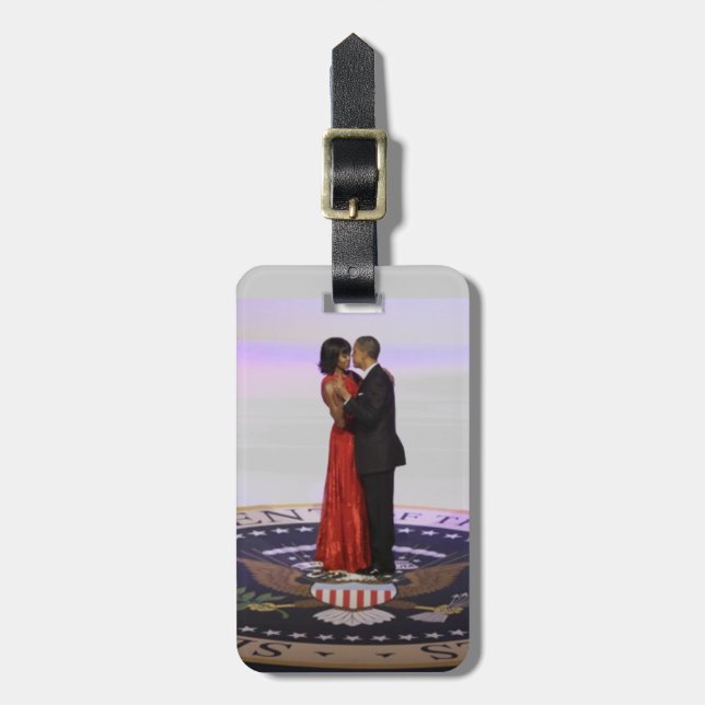 Barack and Michelle Obama Luggage Tag (Front Vertical)