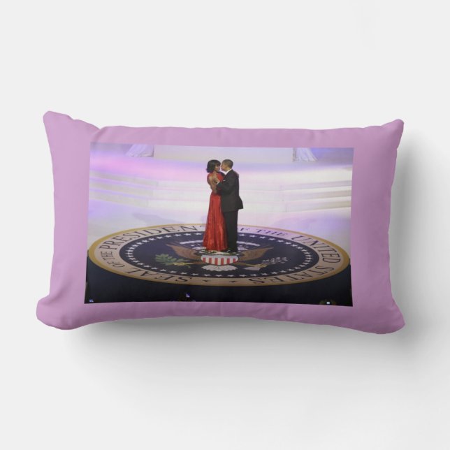 Barack and Michelle Obama Lumbar Pillow (Front)