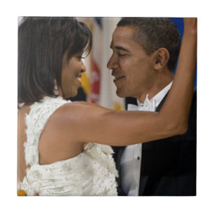 Barack and Michelle Obama Tile