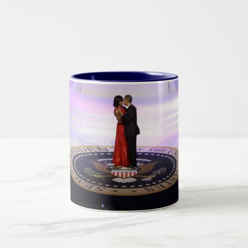 Barack and Michelle Obama Two_Tone Coffee Mug