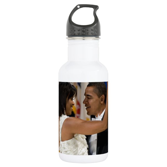 Barack and Michelle Obama Water Bottle (Front)