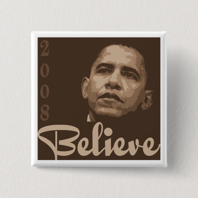 Barack Believe Button (Front)