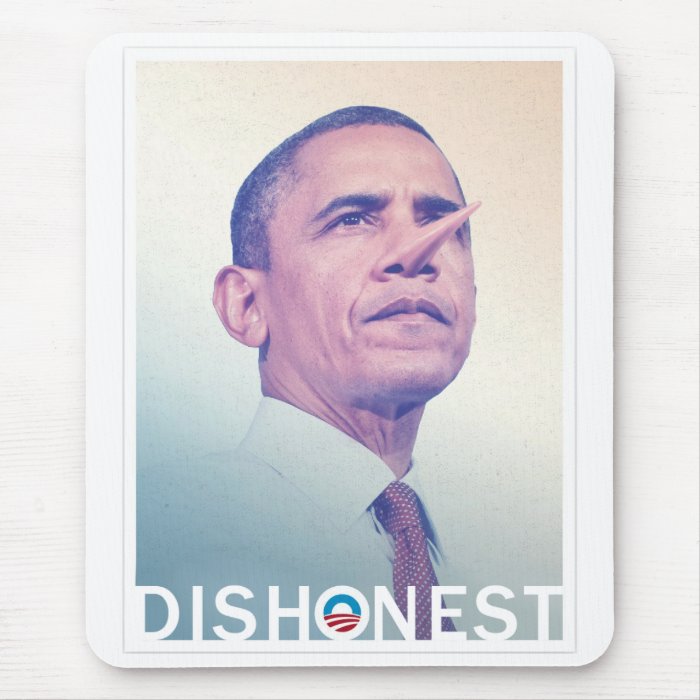 Barack Hussein Obama Dishonest Pinocchio Mouse Pad