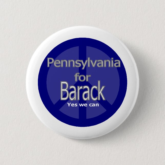 Barack in PA Pinback Button (Front)