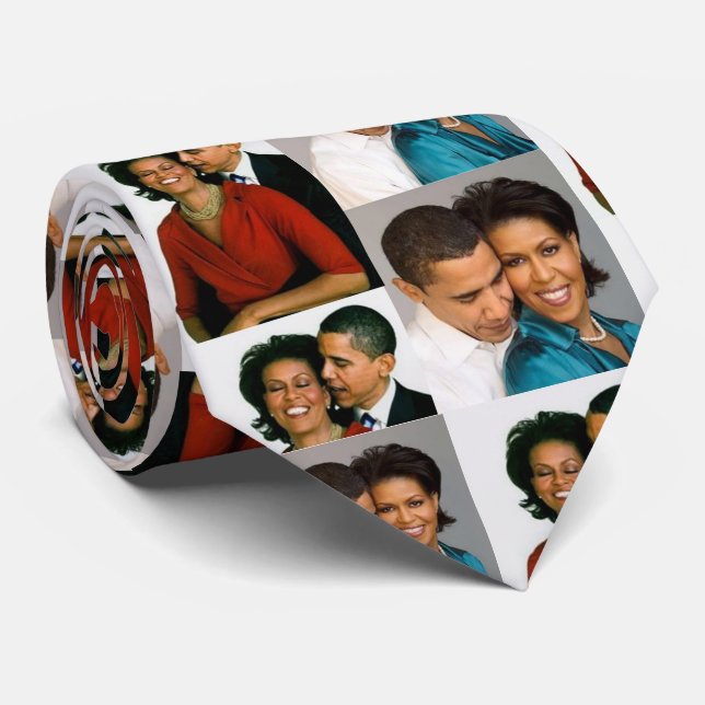 BARACK & MICHELLE OBAMA NECK TIE (Rolled)