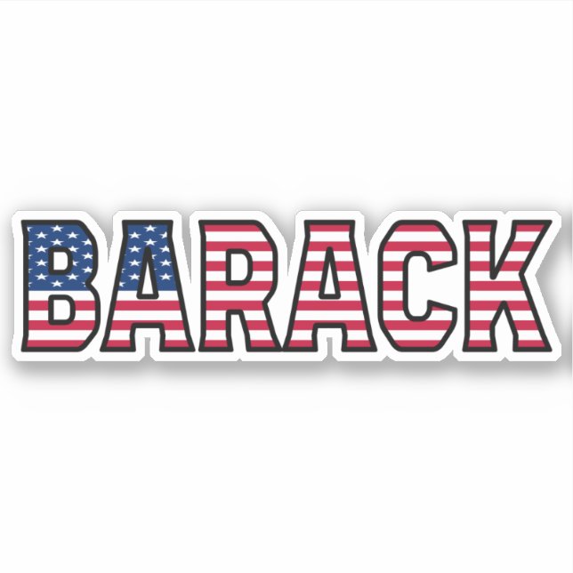 Barack Name First Name USA Sticker Stickerset (Front)