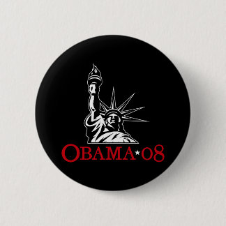 Barack Obama 2008 Statue of Liberty Button
