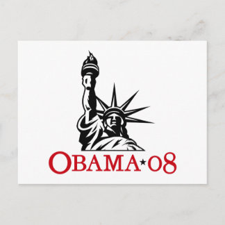 Barack Obama 2008 Statue of Liberty Postcard