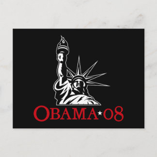 Barack Obama 2008 Statue of Liberty Postcard