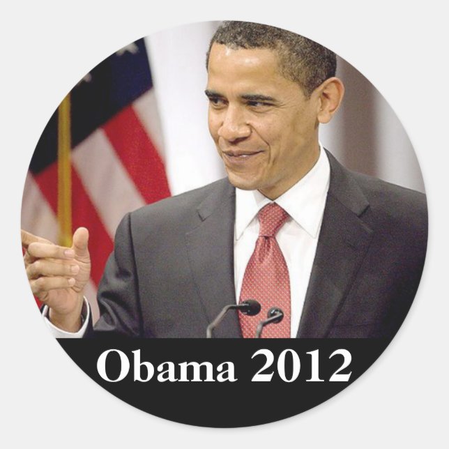 Barack Obama 2012 Classic Round Sticker (Front)