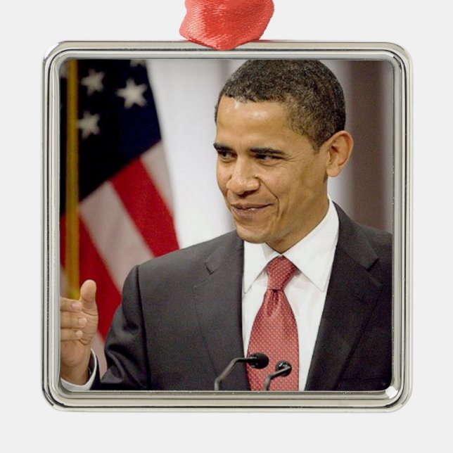 Barack Obama 2012 Metal Ornament (Front)