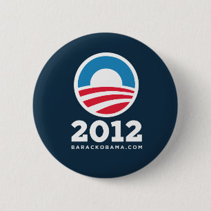 Barack Obama 2012 "O" (Dark Blue) Pinback Button