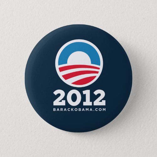 Barack Obama 2012 O Dark Blue Pinback Button